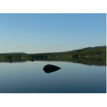 Mirror Lake With Stone In Water photo sculptures