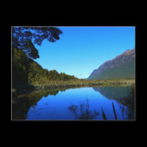 Mirror Lakes : Milford Sound : New Zealand Postcar postcards
