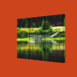 pond, lake, water, green, trees, ortons, nature,