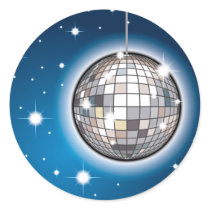 art, pop, music, club, disco, illustration, techno, house-music, hip-hop, dance, dance-hall, night-club, mirror-ball, star, blue, dance hall, hip hop, house music, night club, mirror ball, Sticker with custom graphic design