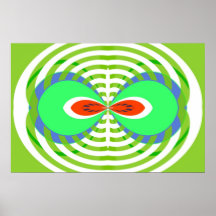 Mirrored abstract design posters