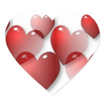 Mirrored Hearts Heart Stickers stickers