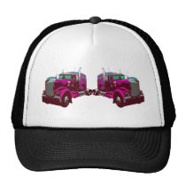 Mirrored Pink Semi Truck Hats