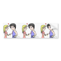 Mis-Matched Couple bumper stickers