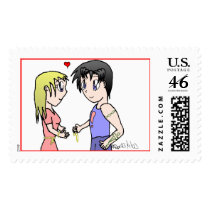 Mis-Matched Couple postage