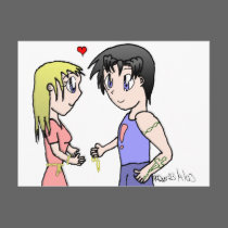 Mis-Matched Couple postcards