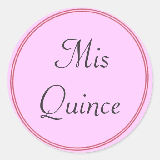 Mis Quince stickers in pink | Zazzle
