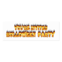 Mis Spelled Holloween Party Invitations in fire business cards by ultraflames Mis Spelled Holloween Party Invitations in fire business cards