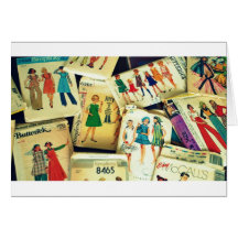 mis viejos modelos de costura tarjetas