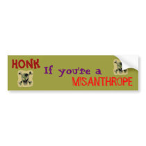Misanthrope bumper sticker bumper stickers