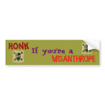 Misanthrope bumper sticker