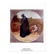 Misanthrope By Bruegel A. Pieter Post Card