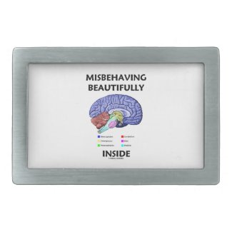 Misbehaving Beautifully Inside (Anatomical Brain) Rectangular Belt Buckle