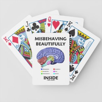 Misbehaving Beautifully Inside (Anatomical Brain) Playing Cards