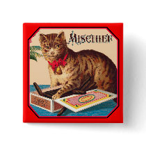 Mischief the Cat buttons