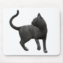 Mischievous Black Cat Mouse Pad