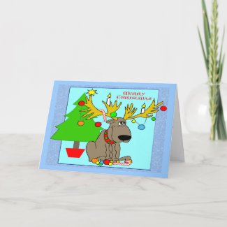 Mischievous Reindeer card