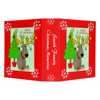 Mischievous Reindeer Christmas Binder binder