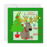 Mischievous Reindeer Christmas Invitation