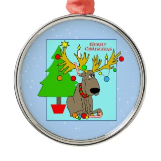 Mischievous Reindeer Ornament ornament