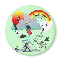 Mischievous Weather Refrigerator Magnet