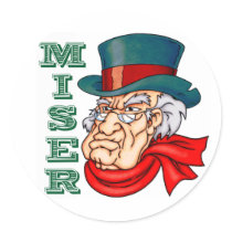 Miserable Miser stickers by TheGalacticGroundhog Miserable Miser stickers