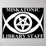 MISKATONIC LIBRARY STAFF POSTER