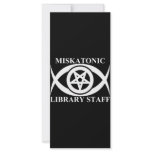 MISKATONIC LIBRARY STAFF RACK CARD TEMPLATE