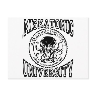 miskatonic postcard by babydollboutique