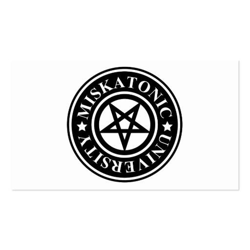 MISKATONIC UNIVERSITY BUSINESS CARD TEMPLATE (back side)