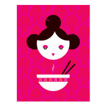 Miso girl post card