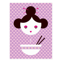 Miso girl postcard