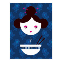Miso girl postcard