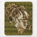 Miss Africa Afrique Ethnic map of Africa Art mousepads by Funkart Miss Africa Afrique Ethnic map of Africa Art mousepads