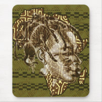 Miss Africa Afrique Ethnic map of Africa Art mousepads by Funkart Miss Africa Afrique Ethnic map of Africa Art mousepads