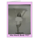 Miss Atomic Bomb 1957 Greeting Cards