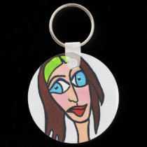 miss behaved Key Ring keychains by Kianmaartgallery miss behaved Key Ring keychains