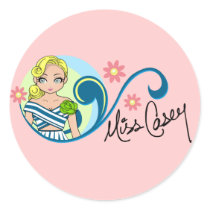 "Miss Casey" Stickers