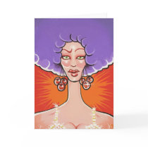 Miss Cherry greeting card by wilddogs Miss Cherry greeting card