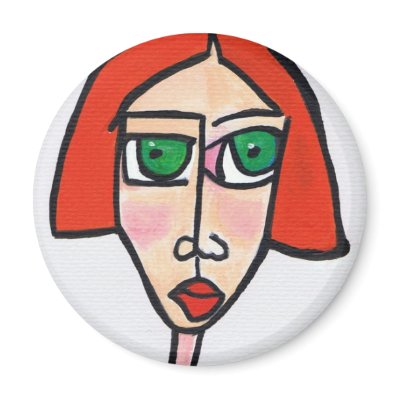 MISS congeniallity Round Fridge Magnet by Kianmaartgallery