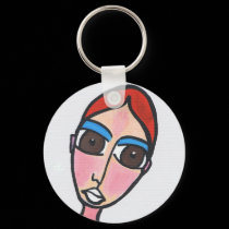 miss contentment Key Chain keychains by Kianmaartgallery miss contentment Key Chain keychains