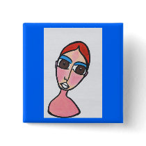 miss contentment Square Magnet buttons