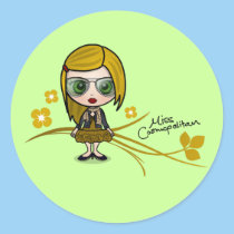 "Miss Cosmopolitan" Stickers stickers