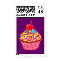 Miss Cupcake Doodle Art Postage postage