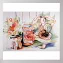Miss Essie Bunny Watering Her Plants posters