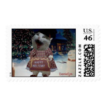 Miss Happyclaws Holiday Postage postage