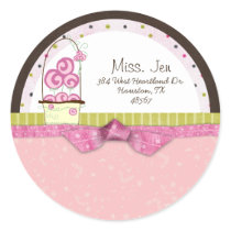Miss. Jen Basket Mailing Label Stickers