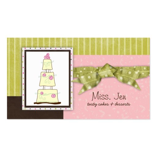Miss. Jen Cake Business Cards