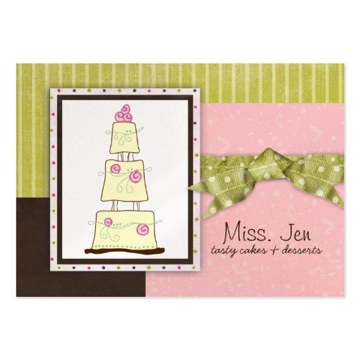 Miss. Jen Cake Chubby Business Cards (front side)
