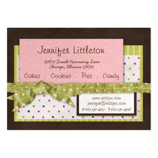 Miss. Jen Candy Chubby Business Cards (back side)